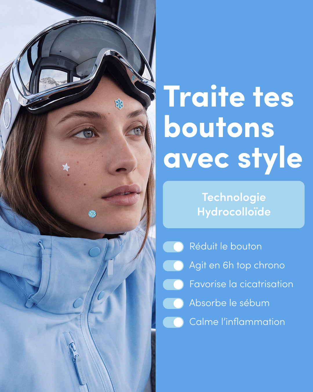 24 Patchs Boutons x La Folie Douce™ Merci Handy – patch porté sur le visage et ses bienfaits