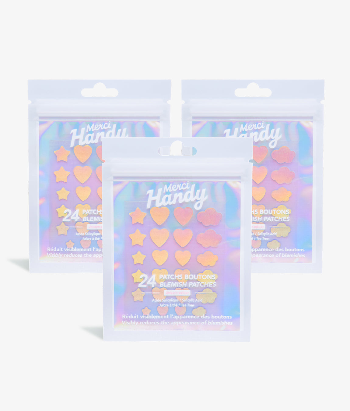 3 x 24 Patchs Boutons holo