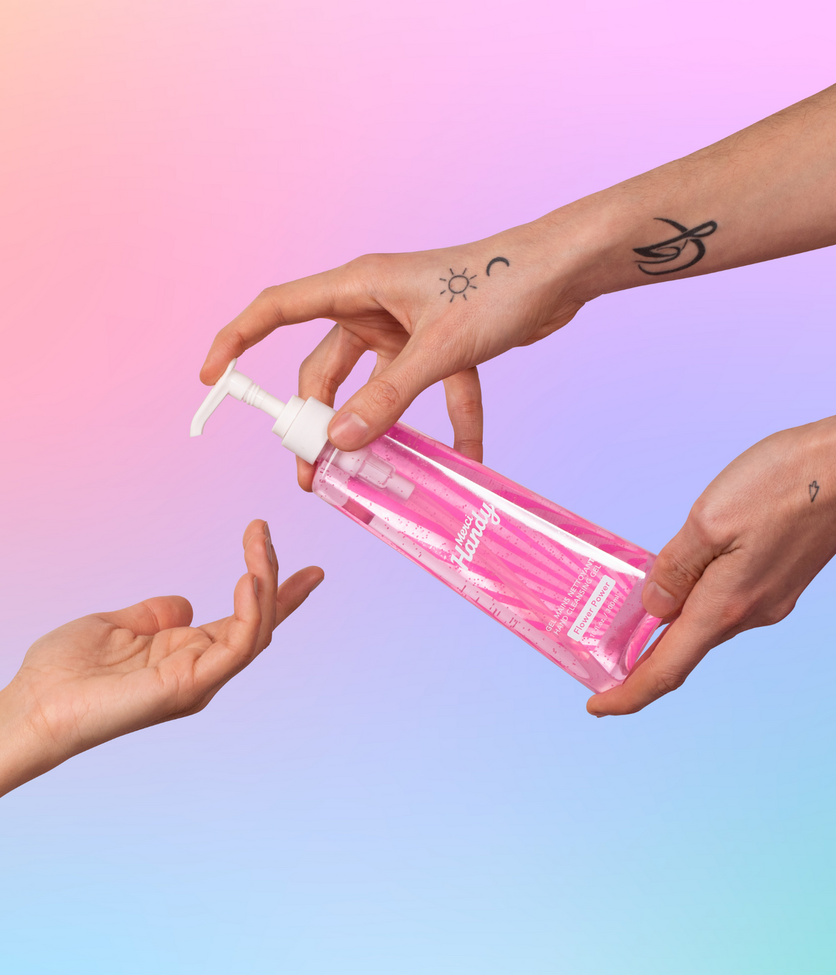 Hand Cleansing Gel Flower Power Large Size