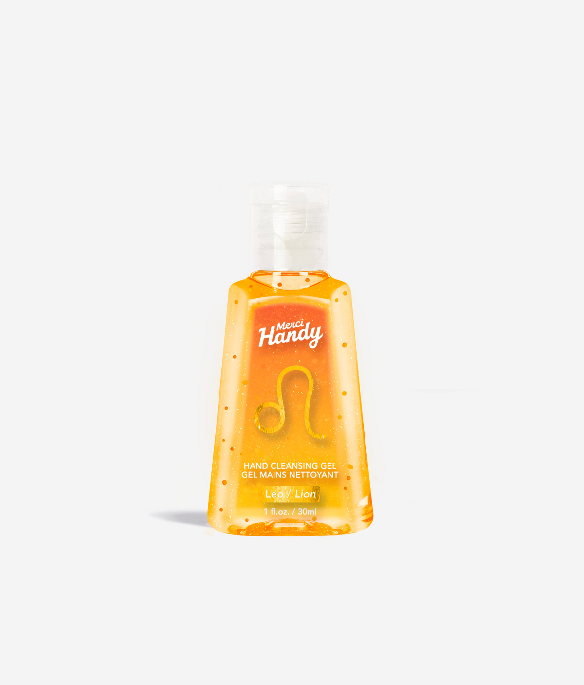 Gel Mains Nettoyant Lion Merci Handy – flacon sur fond gris