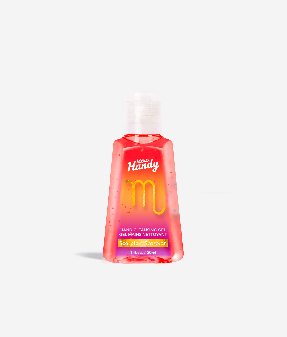 Gel Mains Nettoyant Scorpion Merci Handy – flacon sur fond gris