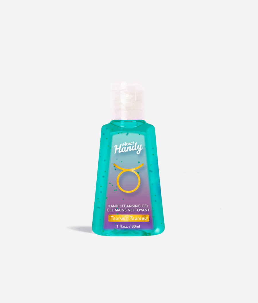 Gel Mains Nettoyant Taureau Merci Handy – flacon sur fond gris