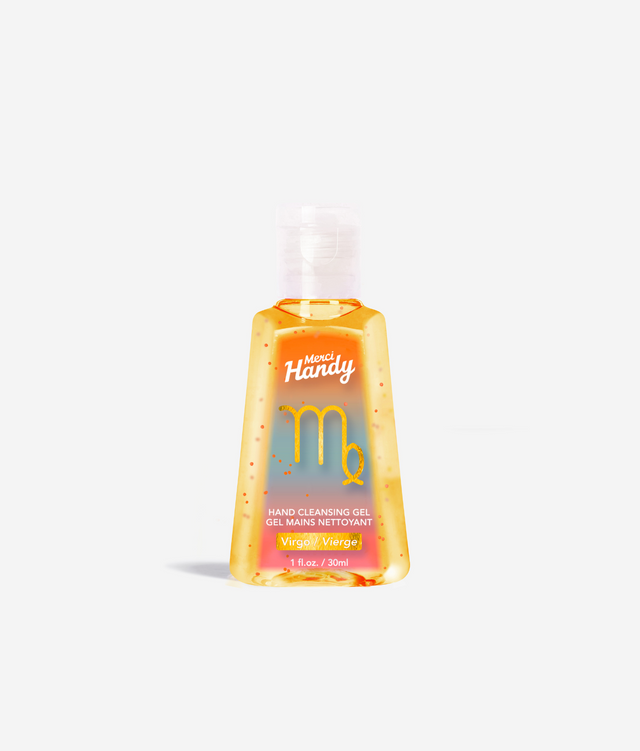 Gel Mains Nettoyant Vierge Merci Handy – flacon sur fond gris
