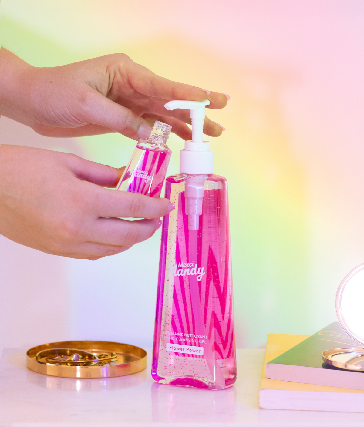 Hand Cleansing Gel Flower Power Large Size